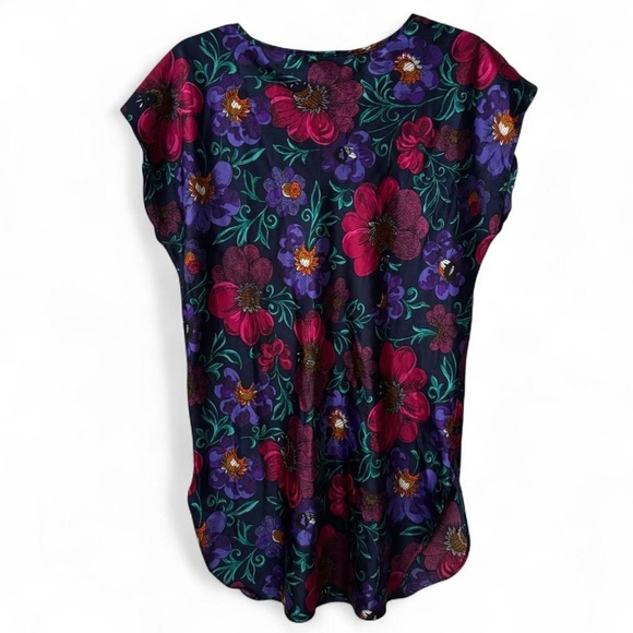 Vintage California Miss Floral Satin Nightgown - Picture 4 of 4